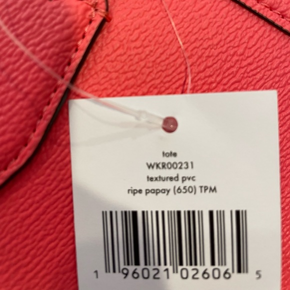Kate Spade Lori Tote Bag Pink Ripe Papaya Top Zip Work Bag WKR00231 NWT - Picture 9 of 9